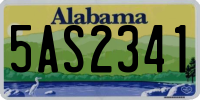 AL license plate 5AS2341