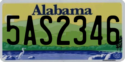 AL license plate 5AS2346