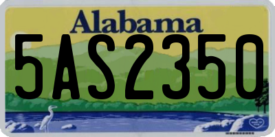 AL license plate 5AS2350