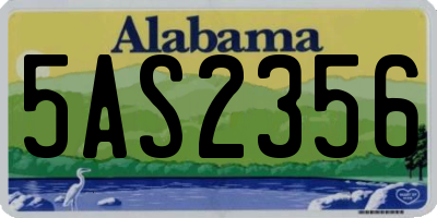 AL license plate 5AS2356