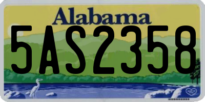 AL license plate 5AS2358