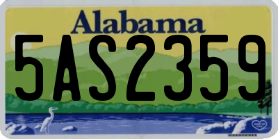 AL license plate 5AS2359