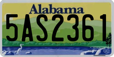 AL license plate 5AS2361