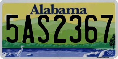 AL license plate 5AS2367