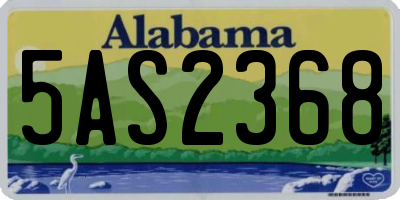 AL license plate 5AS2368