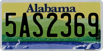 AL license plate 5AS2369