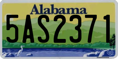 AL license plate 5AS2371