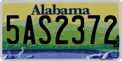 AL license plate 5AS2372