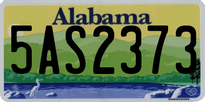 AL license plate 5AS2373