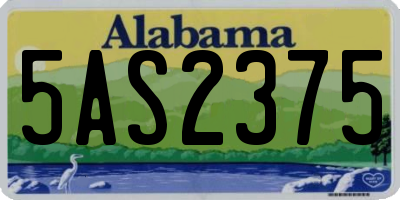 AL license plate 5AS2375