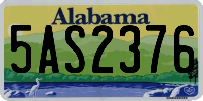 AL license plate 5AS2376