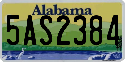 AL license plate 5AS2384