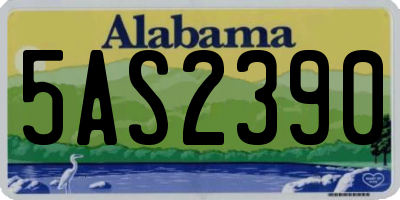 AL license plate 5AS2390