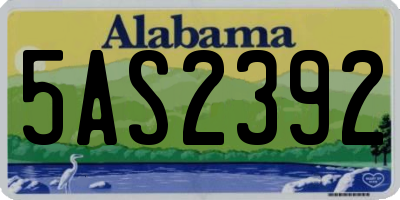 AL license plate 5AS2392