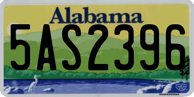 AL license plate 5AS2396