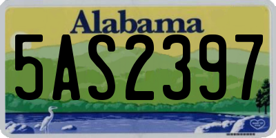 AL license plate 5AS2397