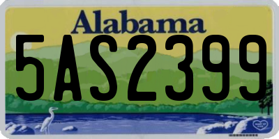 AL license plate 5AS2399