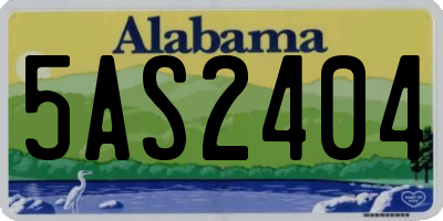 AL license plate 5AS2404