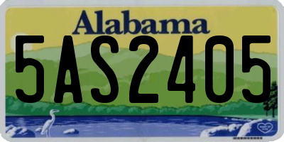 AL license plate 5AS2405