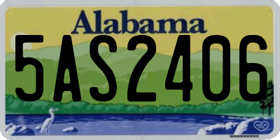 AL license plate 5AS2406