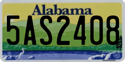 AL license plate 5AS2408