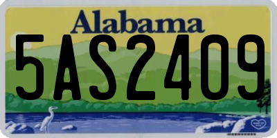 AL license plate 5AS2409