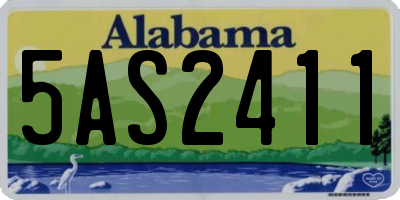 AL license plate 5AS2411