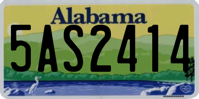 AL license plate 5AS2414