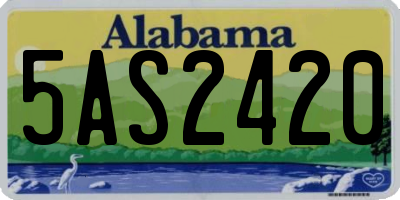 AL license plate 5AS2420