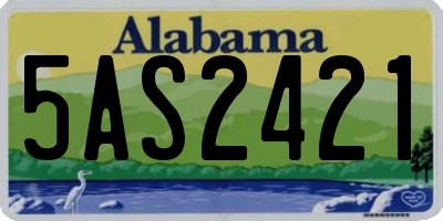 AL license plate 5AS2421