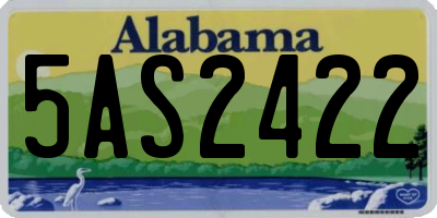 AL license plate 5AS2422
