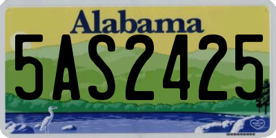AL license plate 5AS2425