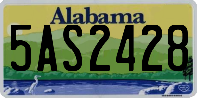 AL license plate 5AS2428