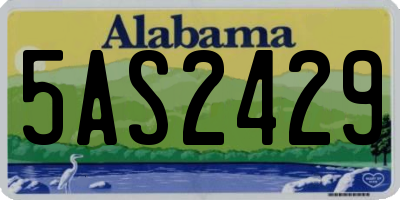 AL license plate 5AS2429