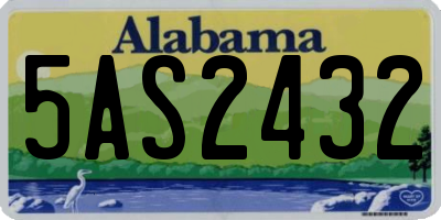 AL license plate 5AS2432