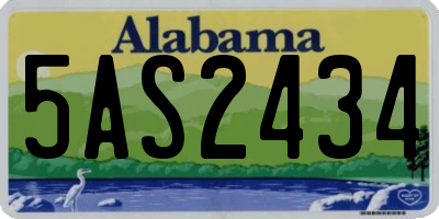 AL license plate 5AS2434