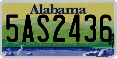 AL license plate 5AS2436