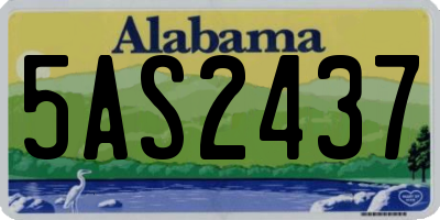 AL license plate 5AS2437