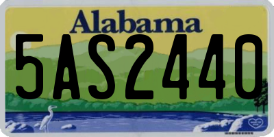 AL license plate 5AS2440