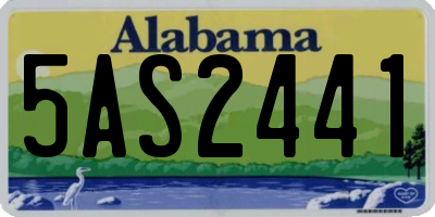 AL license plate 5AS2441