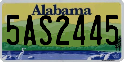 AL license plate 5AS2445