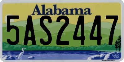 AL license plate 5AS2447
