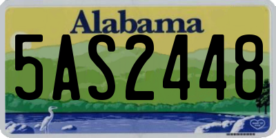 AL license plate 5AS2448