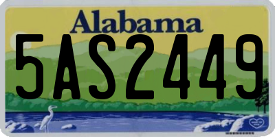 AL license plate 5AS2449