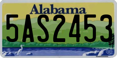 AL license plate 5AS2453