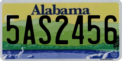 AL license plate 5AS2456