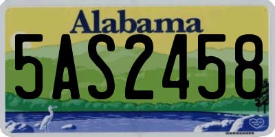 AL license plate 5AS2458