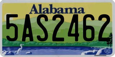 AL license plate 5AS2462