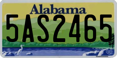 AL license plate 5AS2465