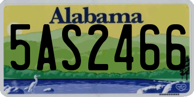 AL license plate 5AS2466